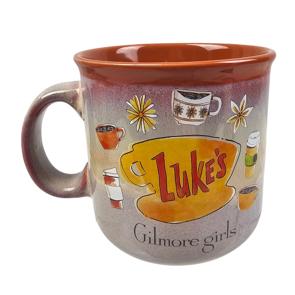 Silver Buffalo Gilmore Girls Lukes Diner Reactive Glaze Coffee Mug Purple Orange